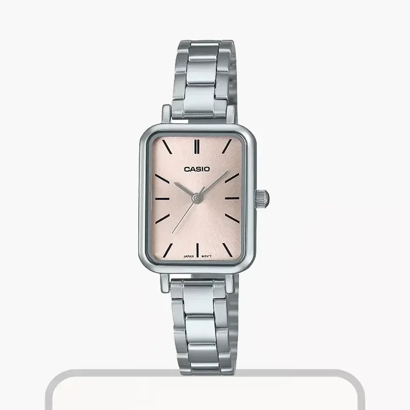 Casio Enticer Peach Dial Timekeeping Ladies Watch- LTP-V009D-4E